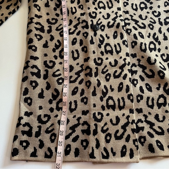 NWT Anne Klein - Leopard Long Cardigan/coat sz Large - Picture 7 of 14